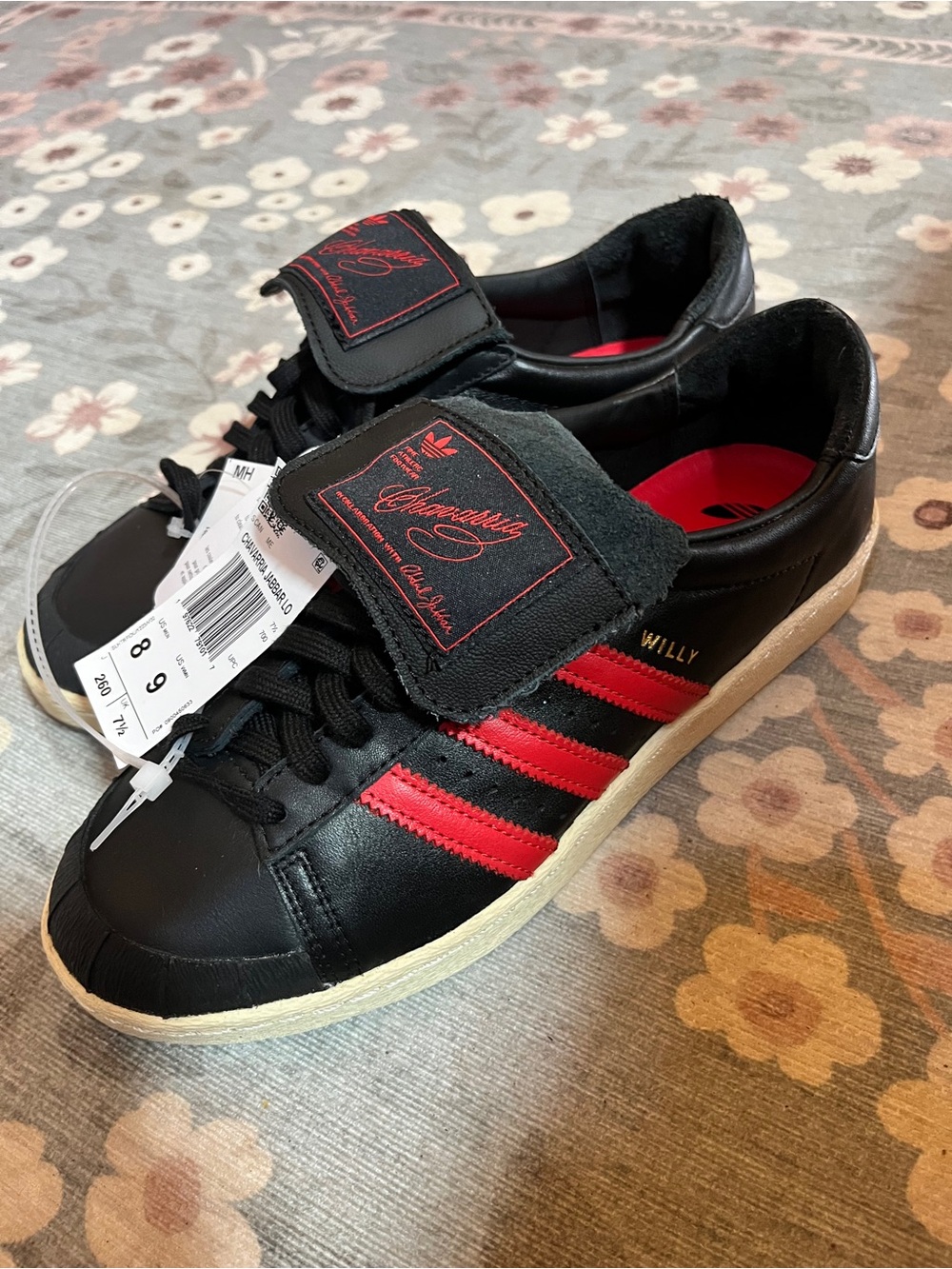 Willy Chavarria × adidas Originals Jabbar Low Core Black JP6111 Men's Size 8us